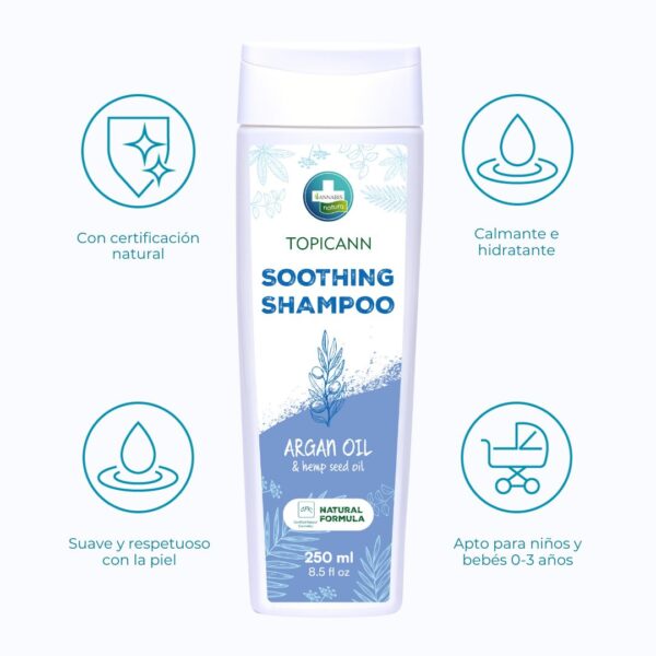 CBD Topicann Champú Natural 250 ML - Imagen 2