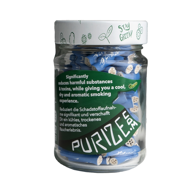 Filtros Purize Xtra Slim (100 Uds / Tarro Cristal) Azul - Imagen 2