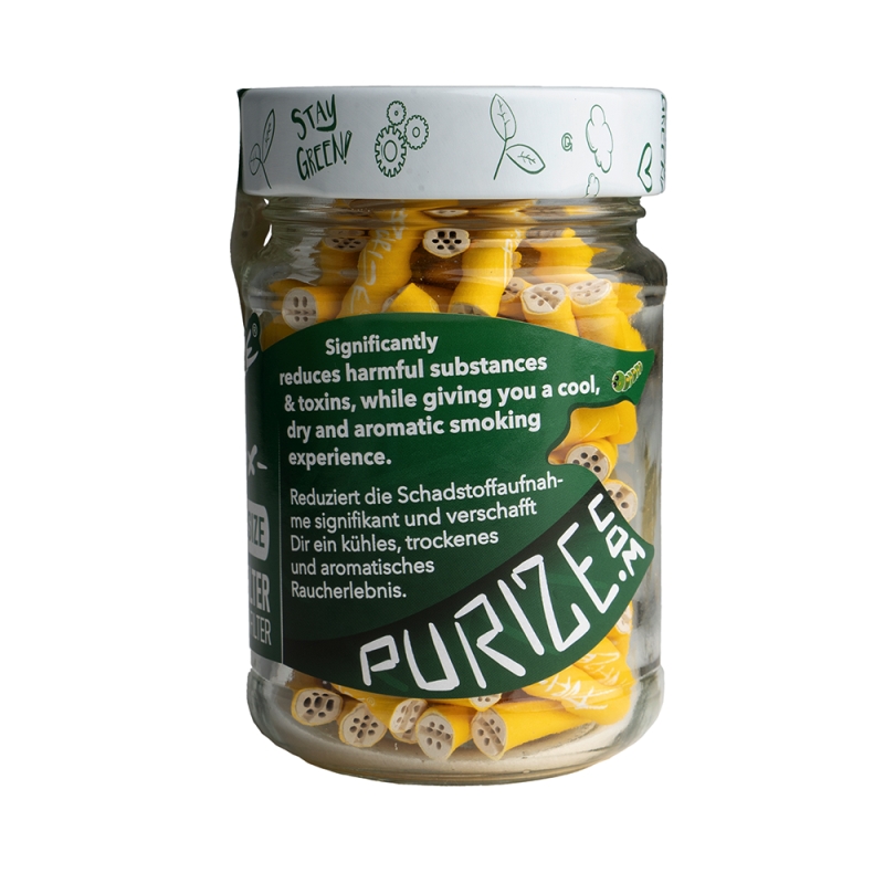 Filtros Purize Xtra Slim (100 Uds / Tarro Cristal) Amarillo - Imagen 2